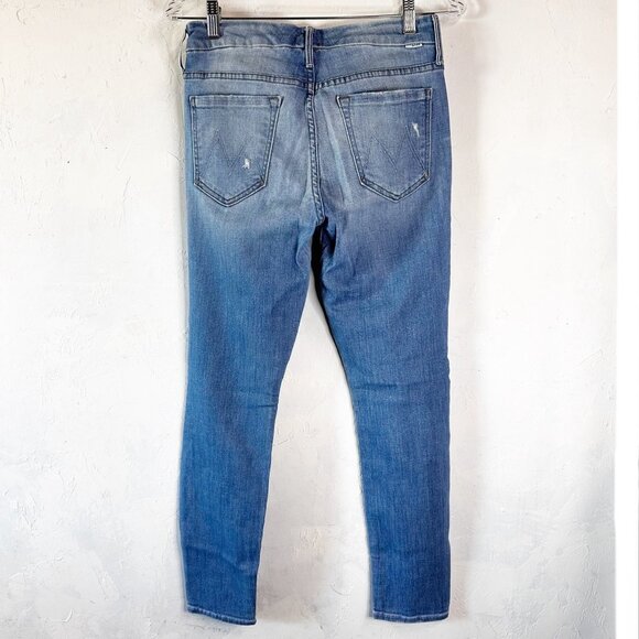 Mother Jeans Women 28 The Looker Crop Shake Well Light Blue Stretch Comfort - Picture 5 of 12